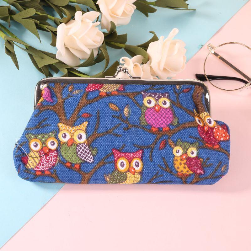 European Style Women Lovely Owl Hasp Purse Lady Wallet Clutch Bag