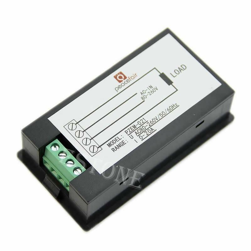AC 20A 100V LCD Digital Volt Voltage Watt Current Power Meter Ammeter Voltmeter