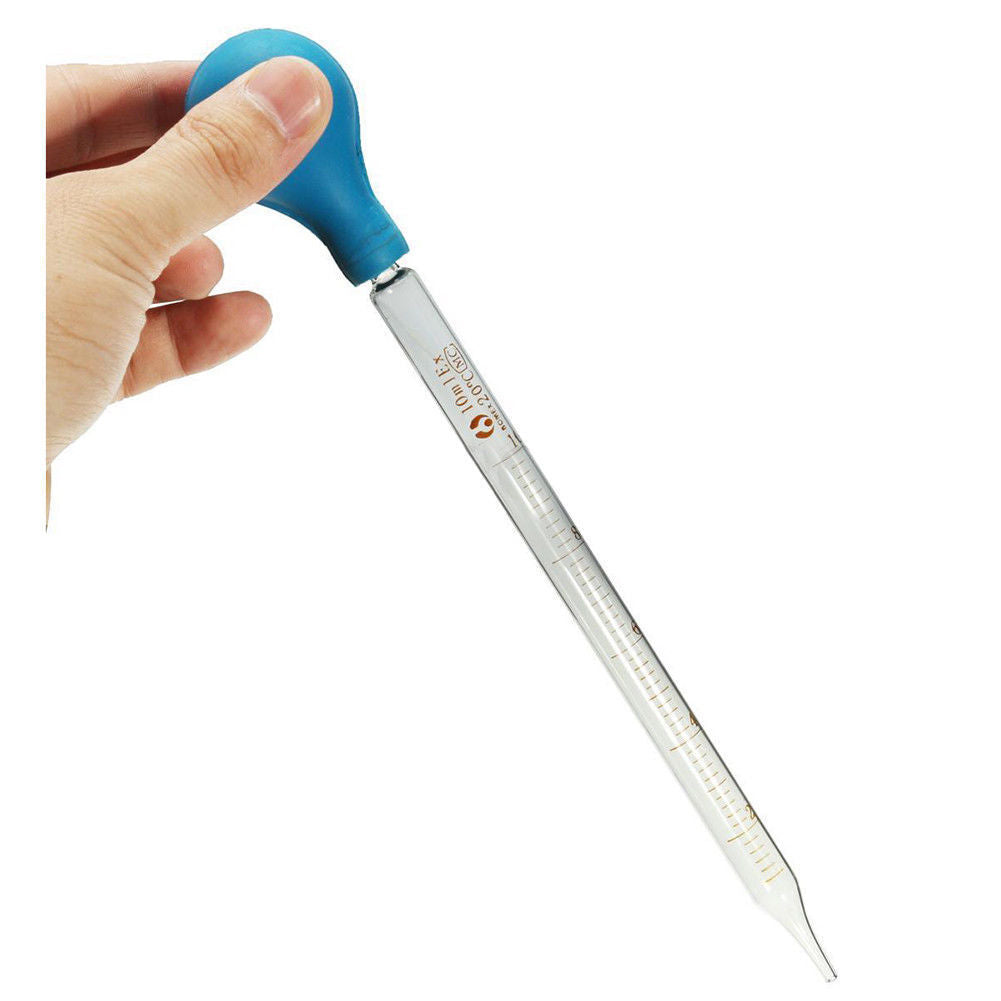 10ml Rubber Head Glass Dropper Glass Pipette Lab Dropper Pipet With Scale L U4V4