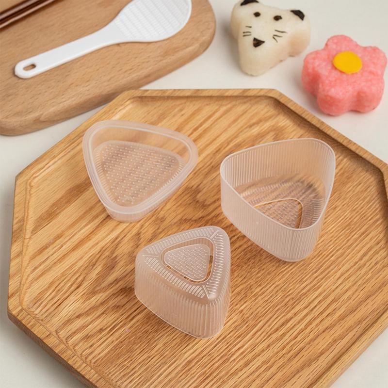 6 Pieces PP Sushi Moulds Press Rice Ball Making Reusable Easy to Operation