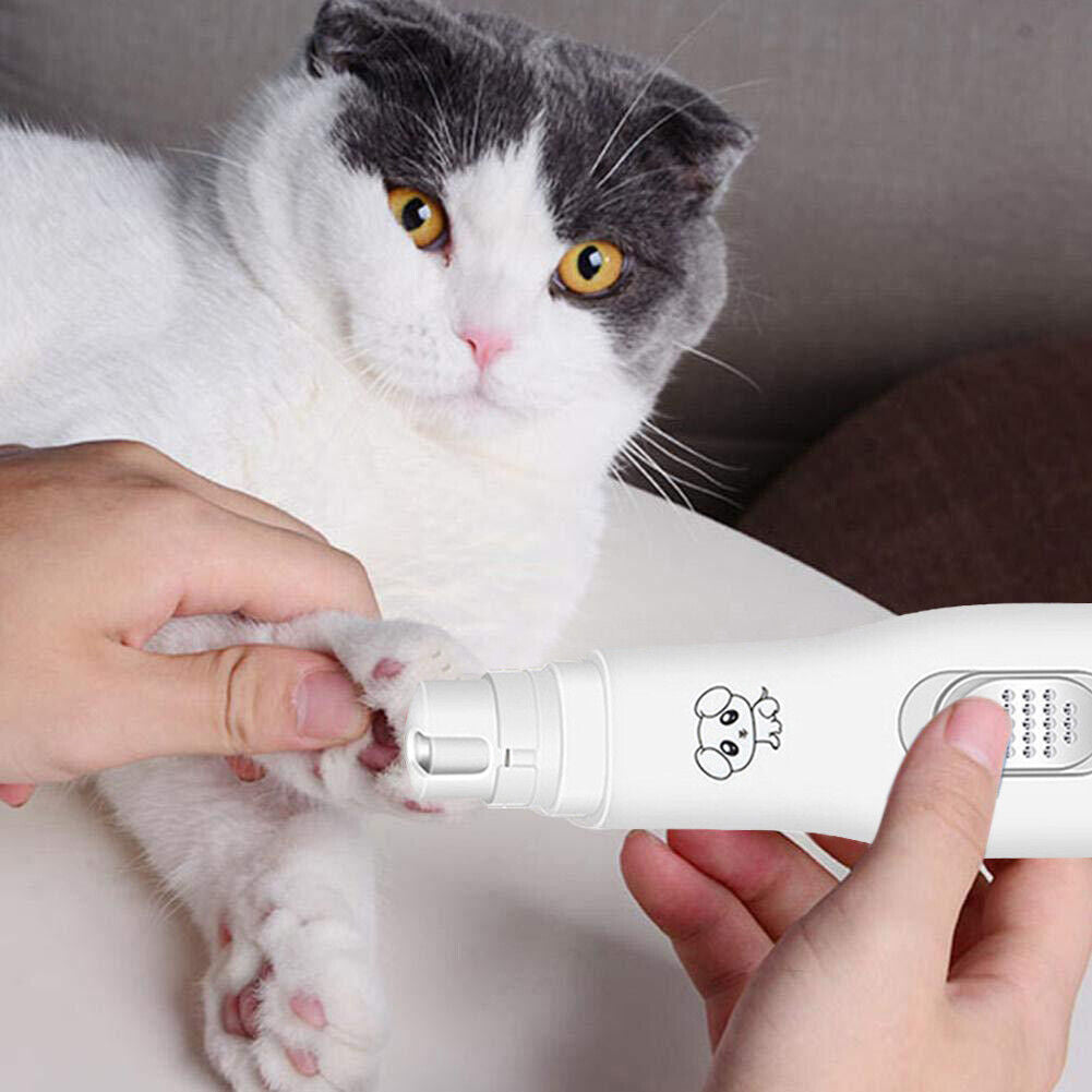 Electric Dog Nail Clippers Nail Grinders Pet Cat Paws Grooming Trimmer Tool