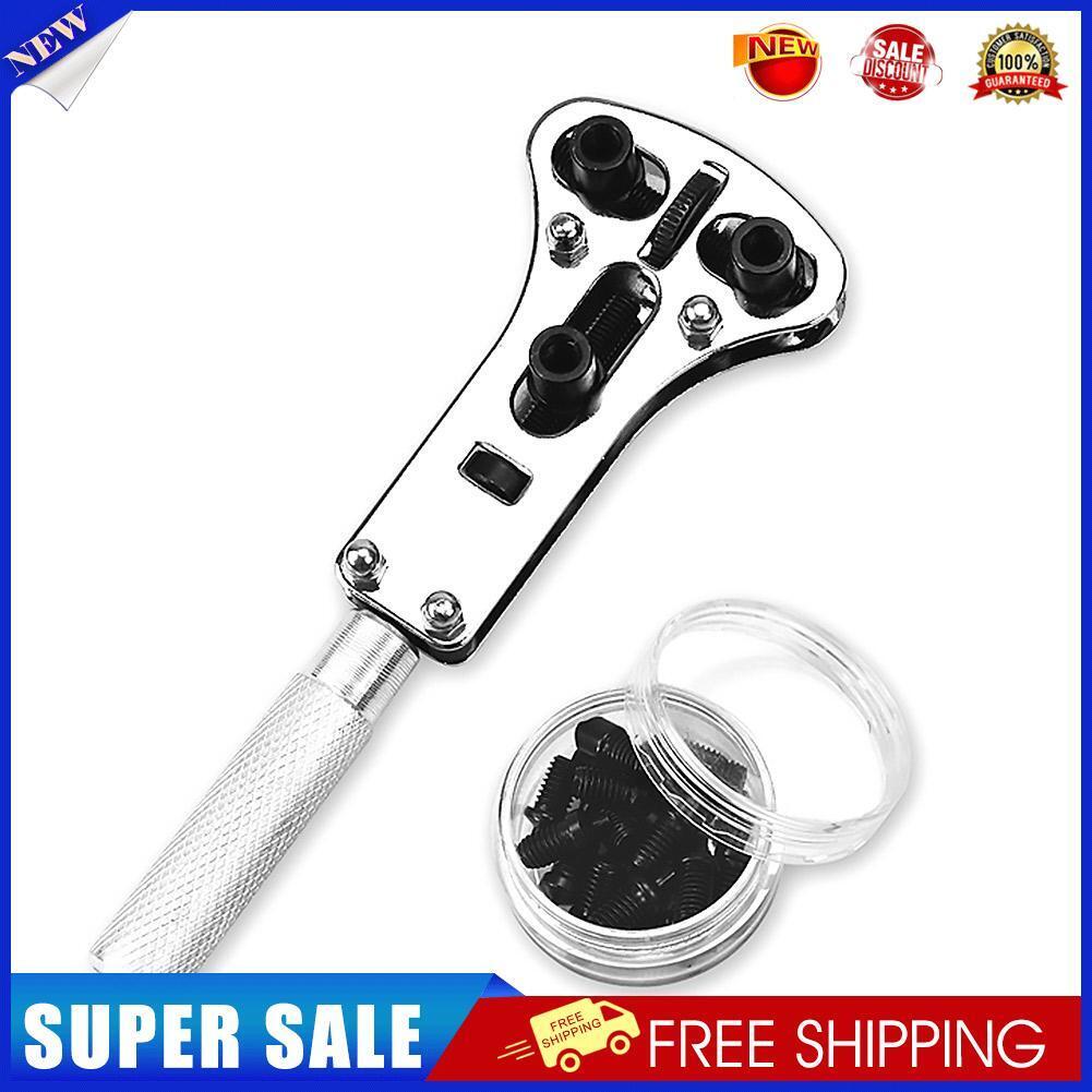 Watches Back Case Opener Change Battery Remover Wrench Watchmaker Tools Kit