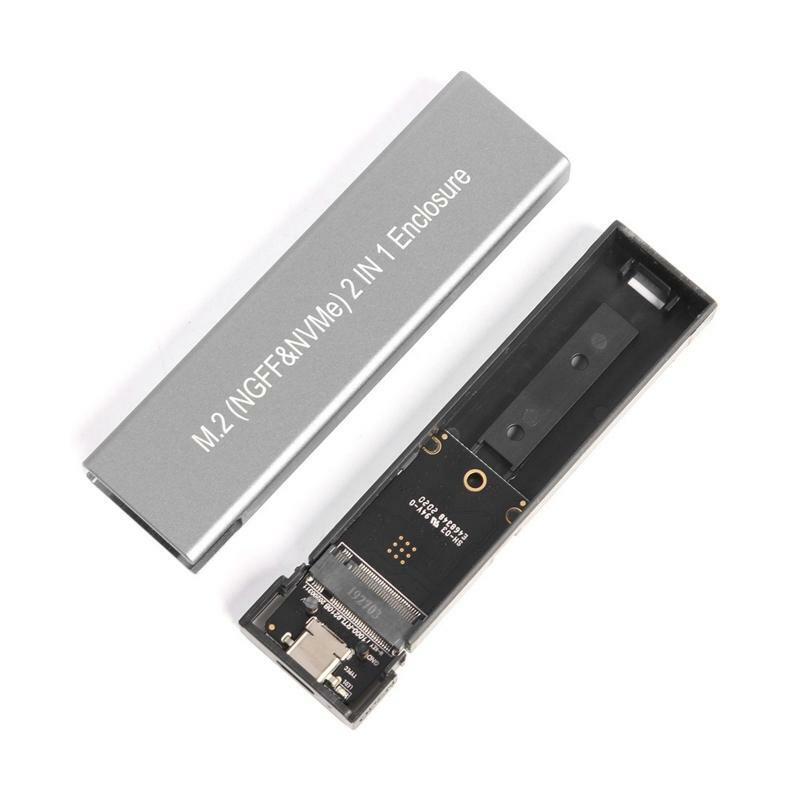 M.2 NVMe NGFF Sata SSD Enclosure Adapter USB C 3.1 10Gbps for PCIe M B+M Key