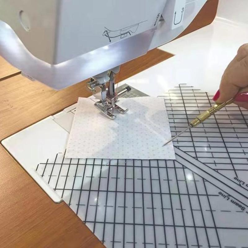 Multifunctional Sew Straight Ruler Quilting Stencil with Clearly Stiching Lines