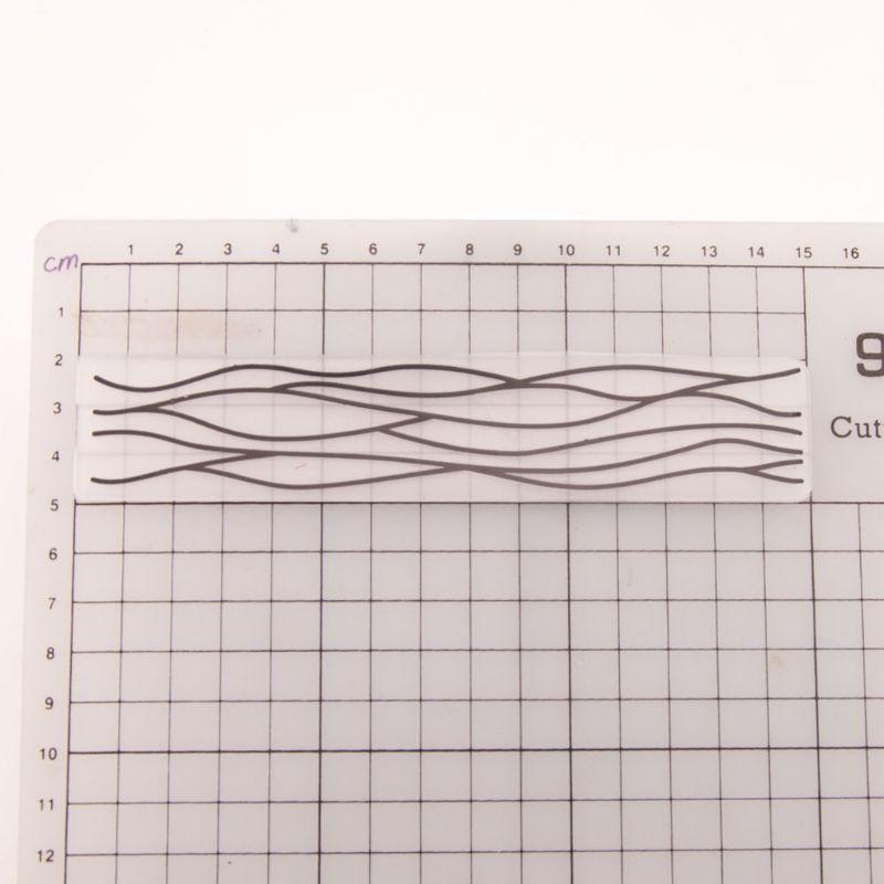 Line Plastic Embossing Folder Stencil Template DIY Scrapbook Photo Album Making