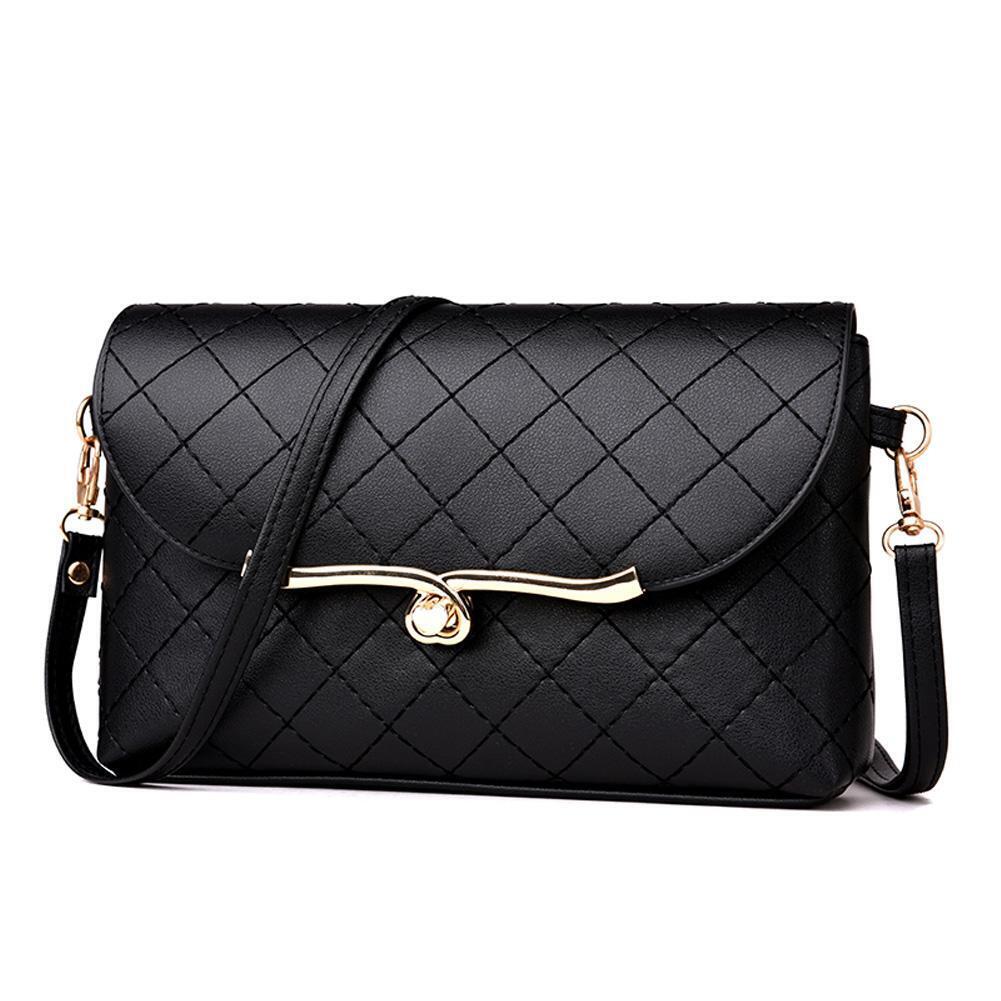 Elegant Diamond Lattice PU Handbags for Women Crossbody Shoulder Flap Bags