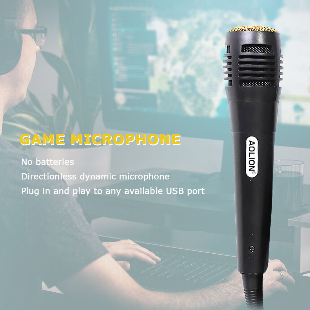 10ft USB Wired Microphone Mic for Nintendo Switch Wii Wii U Xbox PS5 PS4 PC