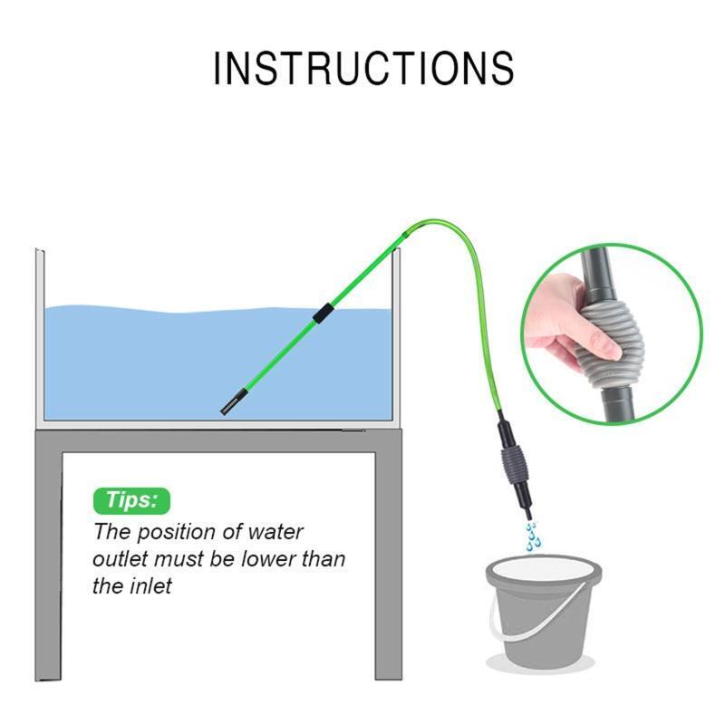 Fish Tank Syphon Vacuum Cleaner Pump Gravel Water Filter Acuario Accessories