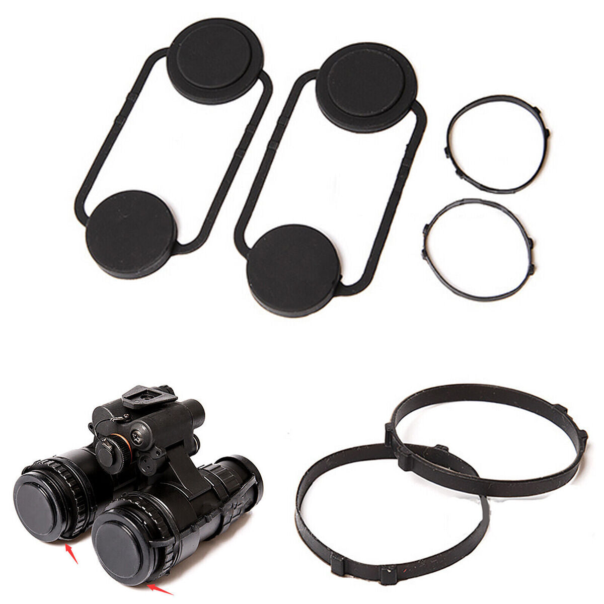 Camera Rubber Lens Cap Cover Ring Protects for FMA NVG PVS15 TB1262 Night Vision