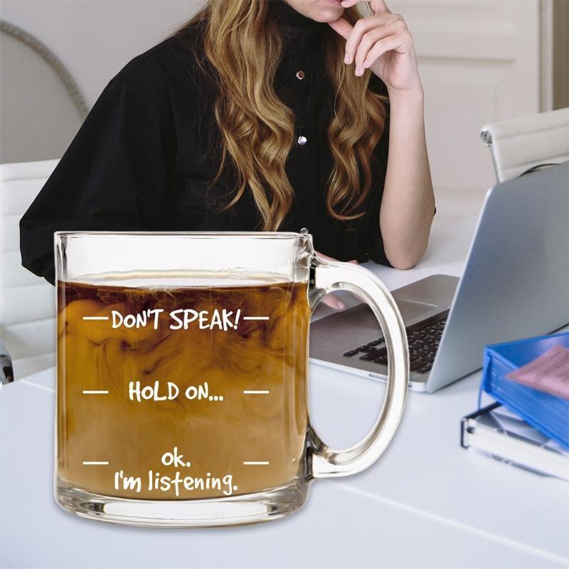 Don't Speak! Funny Coffee Mug -  Cool Novelty Birthday Gift for Men, Women, Husb