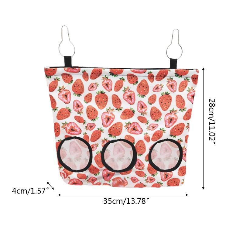 Fruit Pattern Hay Feeder Bag Rabbit Feeding Bag Outdoor and Indoor Chinchilla