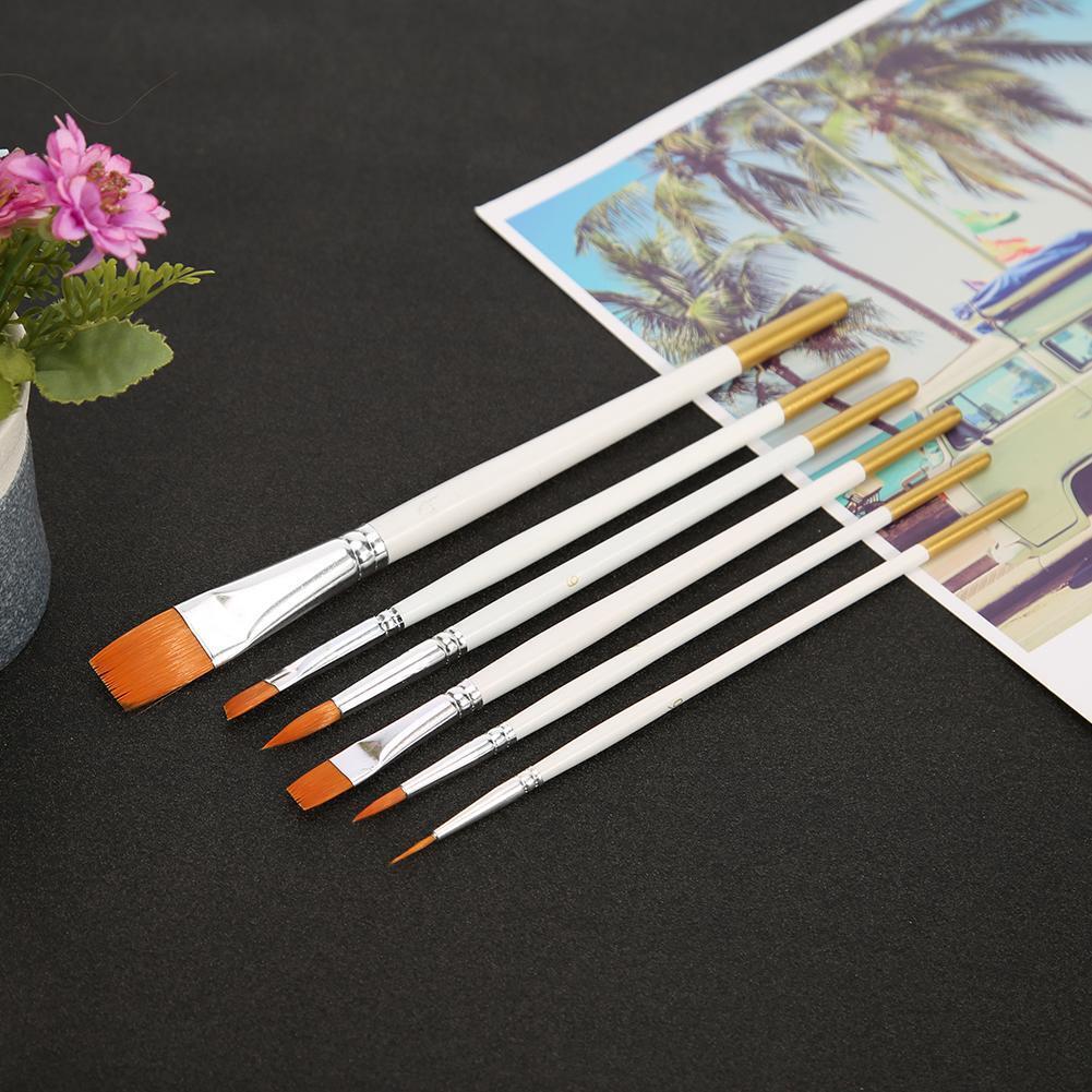 6pcs Oil Paint Drawing Brushes Kids DIY Watercolor Oil Acrylic Painting Pen