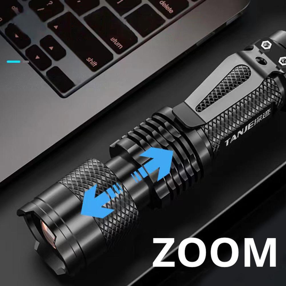 Mini Rechargeable LED Flashlight XPE+COB Waterproof Zoomable Work Light