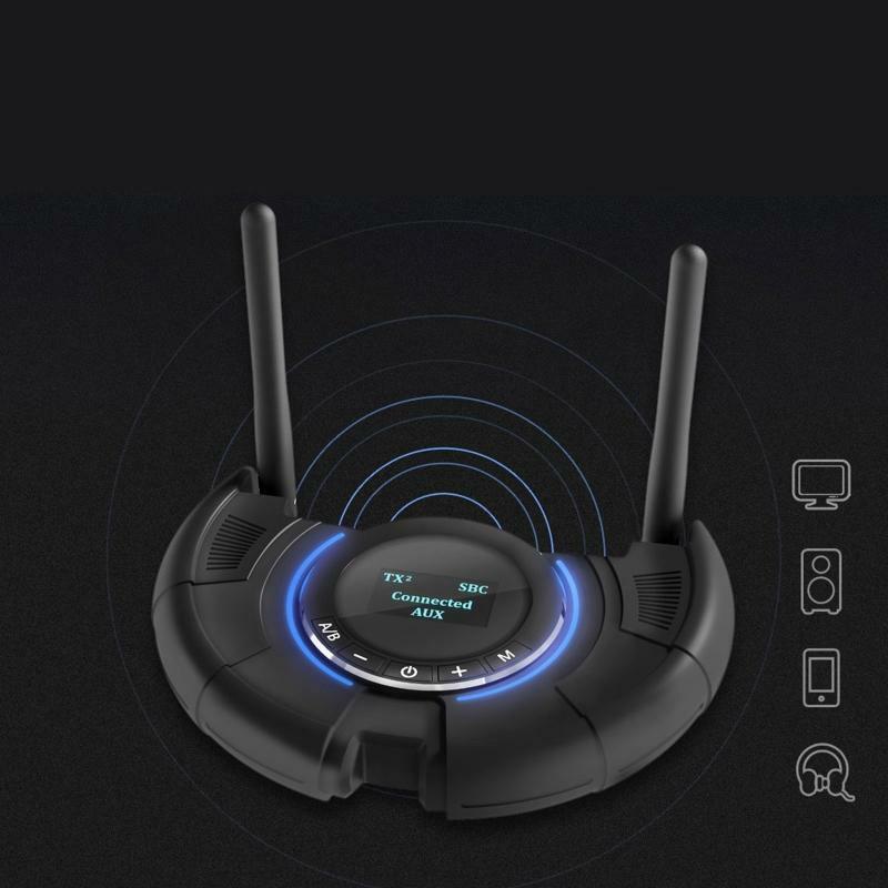 Long Range 120M Audio Transmitter Receiver APTX Bluetooth-compatible 5.0 for TV