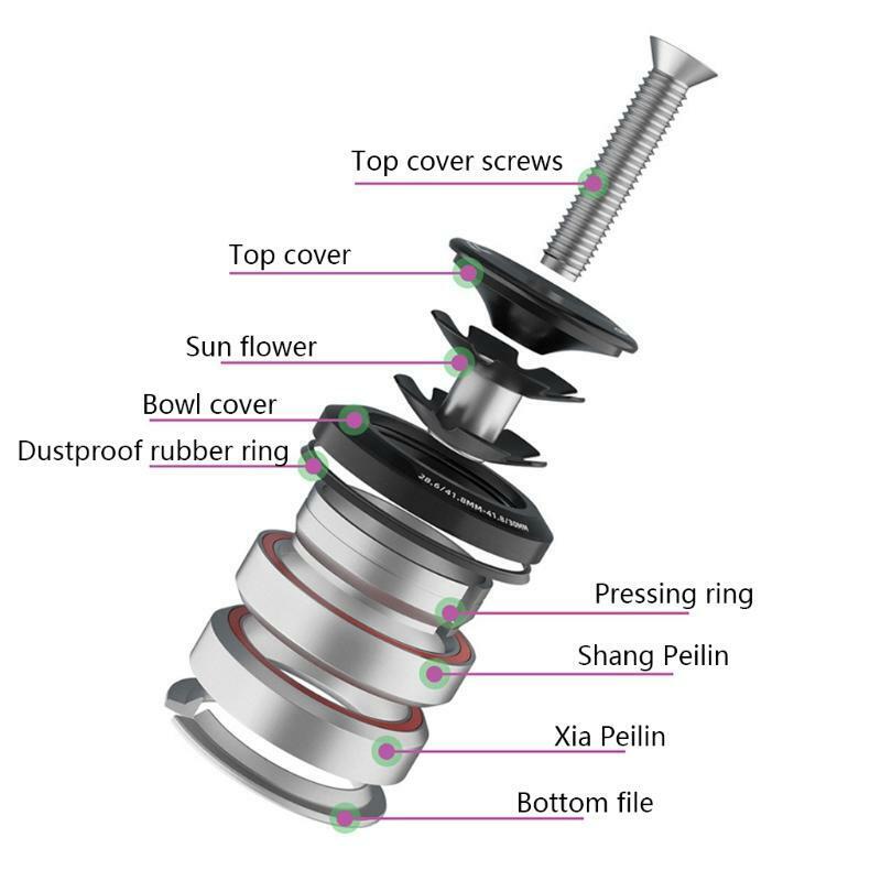 Folding Bike Headset  Cnc 1 1/8 "28.6mm Straight Tube Aluminum Alloy
