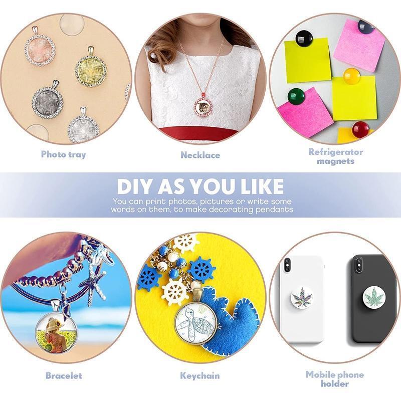 10 Pcs Sublimation Blank Aluminum Sheet Heat Transfer Circular Blank Patches DIY