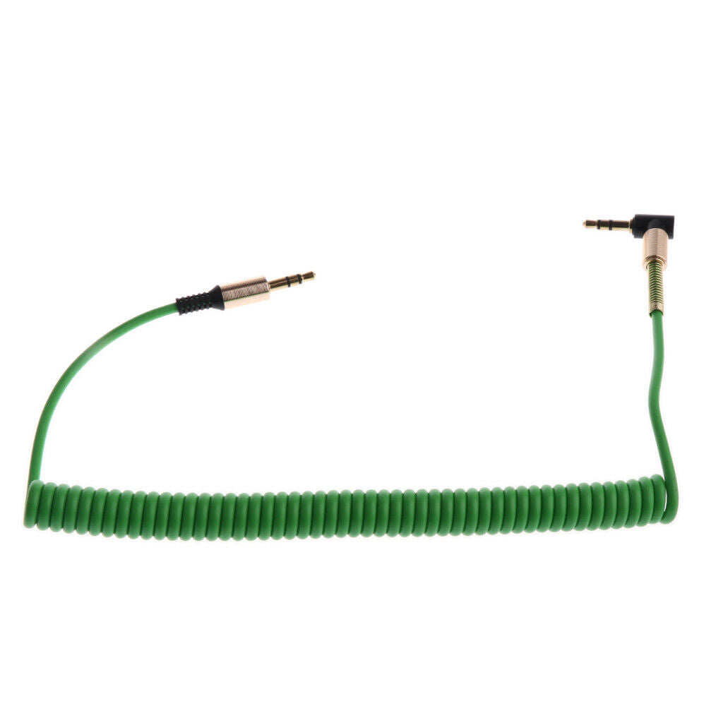 Spiral 3.5mm   To    Headphone Aux  Auxiliary Cable