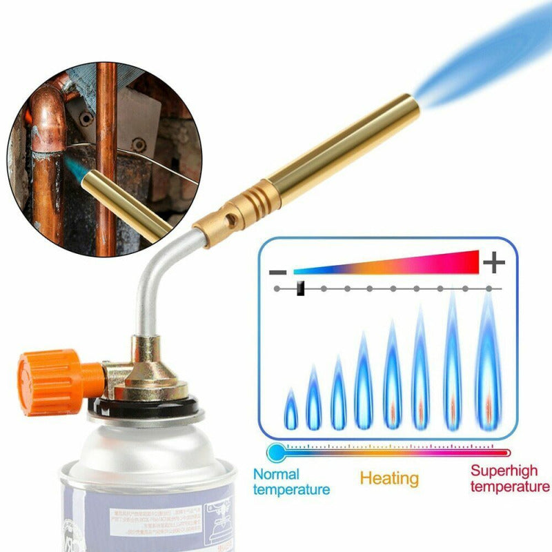 1 pcs Gas Blow Torch Twin Brazing Flame Gun Lighter Soldering Welding Iron
