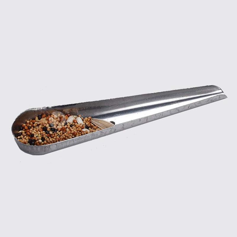 Bird Pointed Seed Dispenser Feeding Spoon Stainless Steel Parrot Feeder Supplies