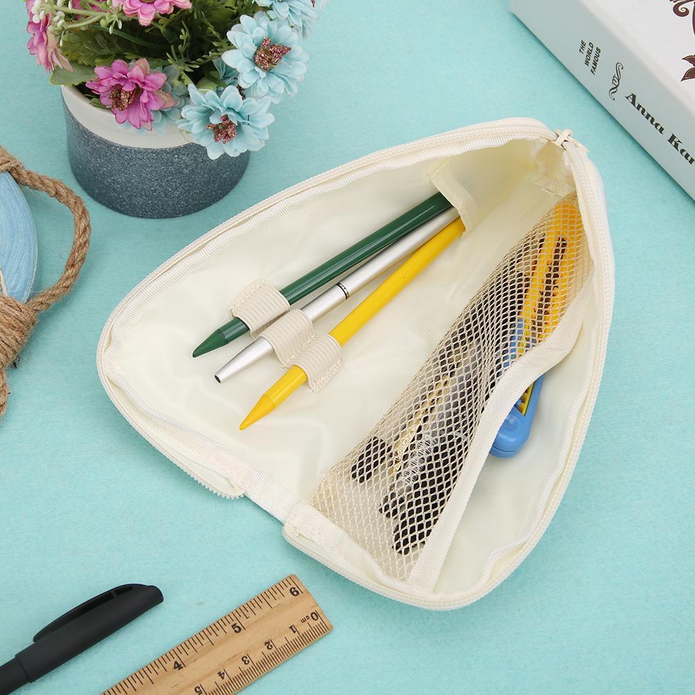 Stationery Storage Pouch Canvas Box Pencil Bag Makeup Case ( Pencil case-C)