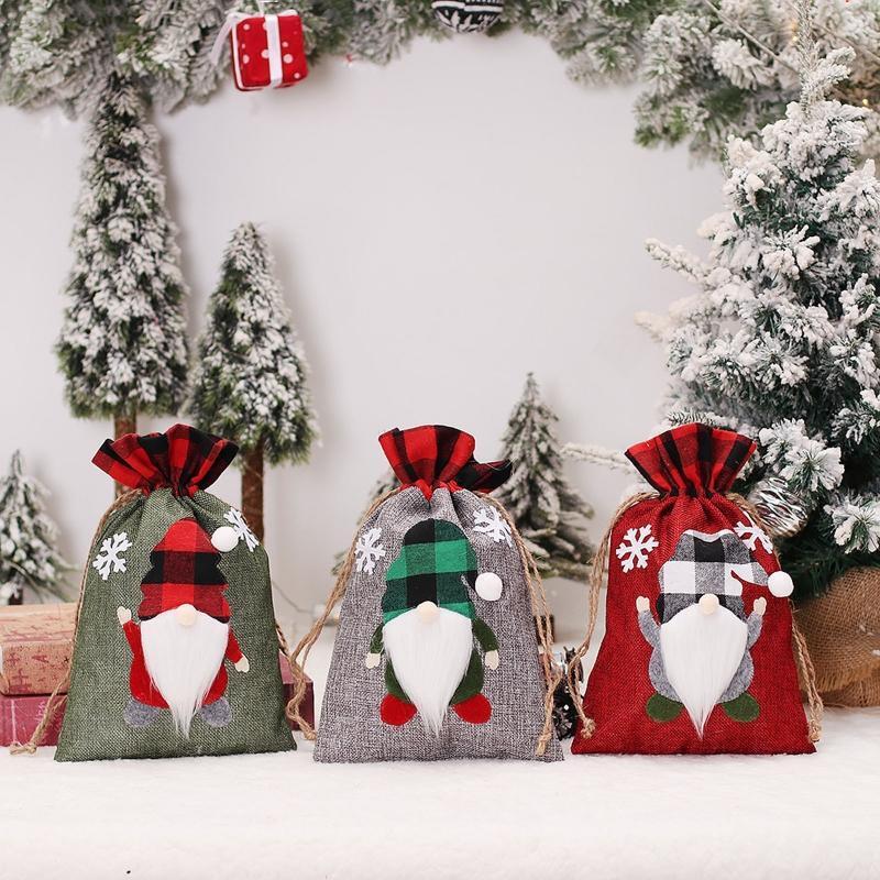 Christmas Gnome Gift Bags 3 Pack Snowflake Gnomes Home Baby Shower Wedding Party
