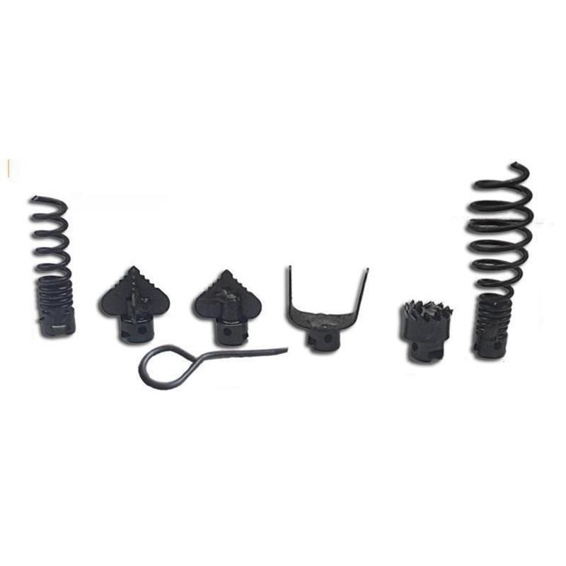 7x Drain Cleaner Cleaning Tool Combination Cutter Head with Key Easy to Install