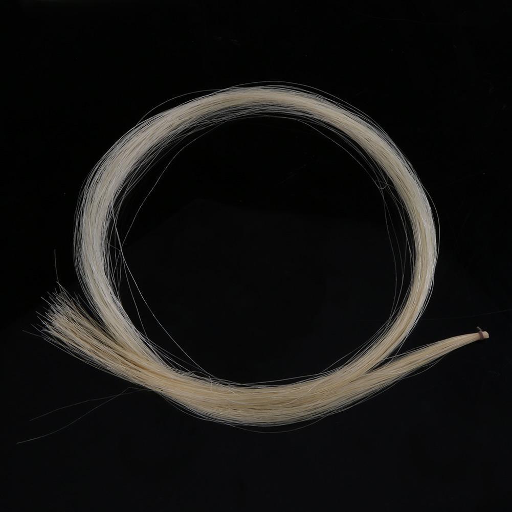 1 Hank Universal Yellow+White Stallion Horse Hair for Violin Bow