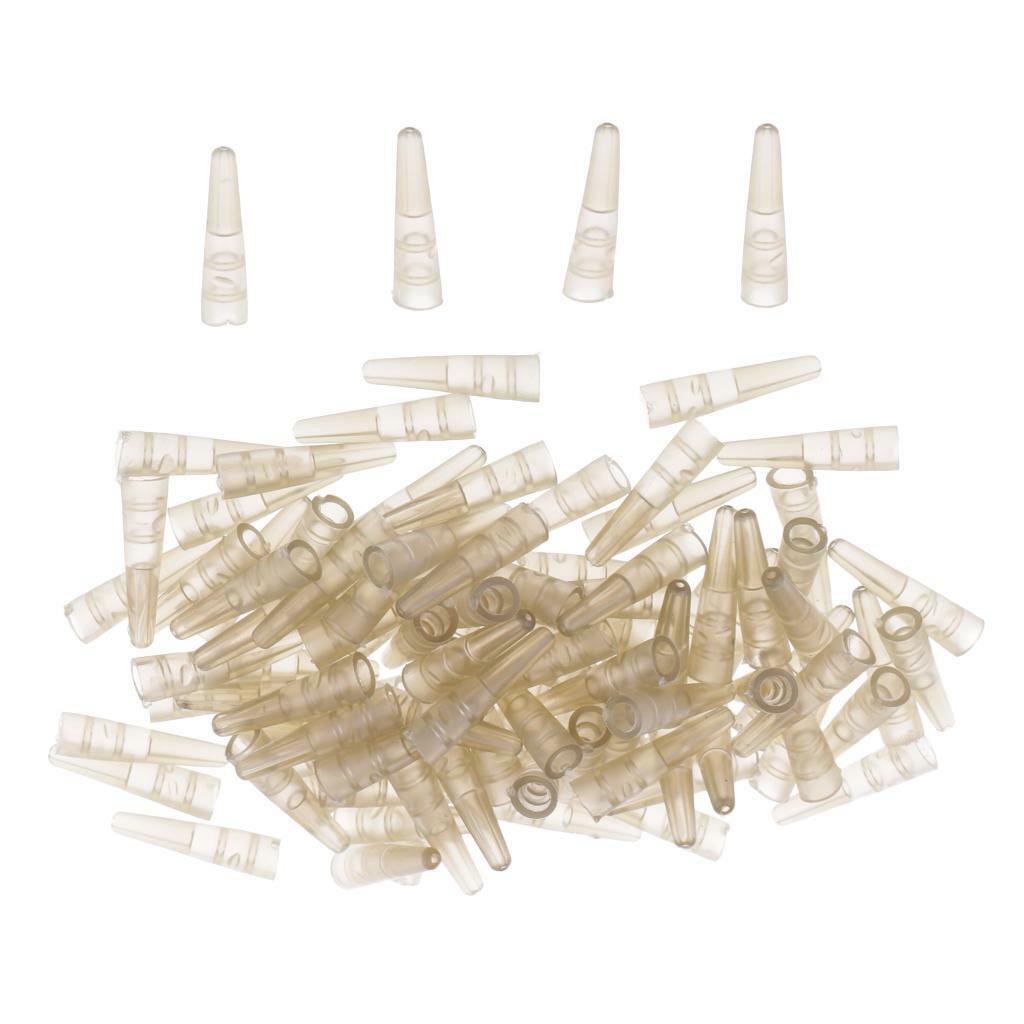 100 Pieces Carp Fishing Tail Rubber Tubes Cone for Safety 17mm