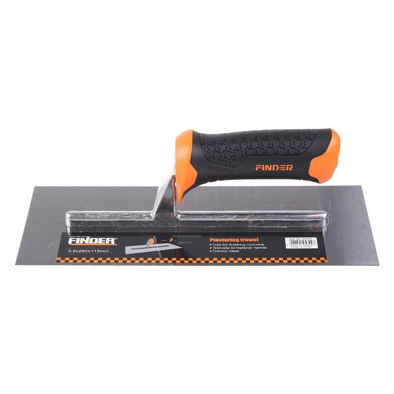 Finishing Trowel Set with Rubber Handle Carbon Steel Finishing Trowel for Home