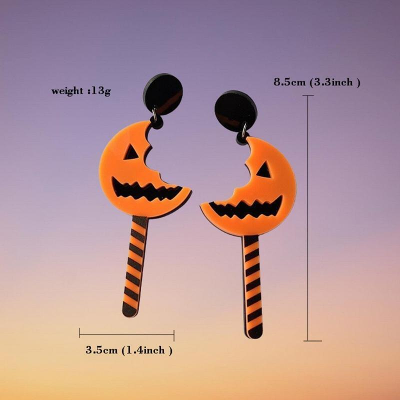 Cute Drop Earrings Pumpkin Candy Style Jewelry Ins Halloween Anniversary