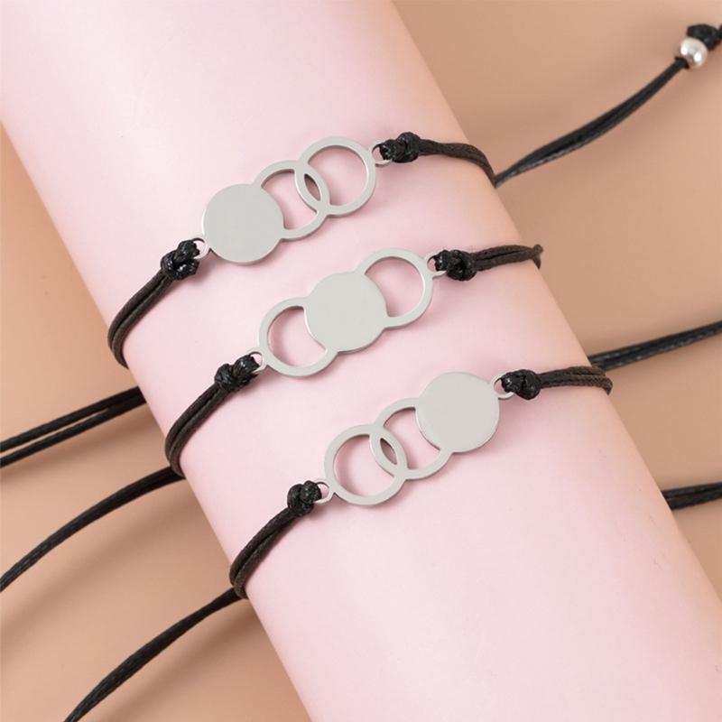 Bracelet Stainless Steel Personalized Circle Bracelet for Girl Jewelry Presents