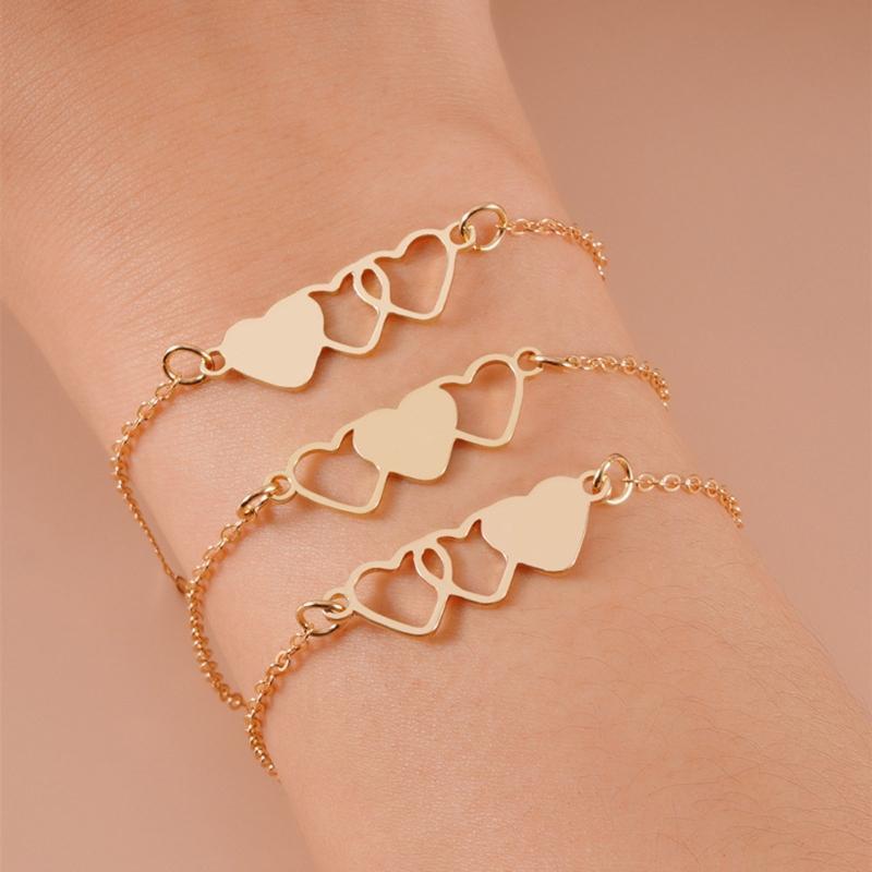 3Pcs/Set Sisters Bracelets Distance Matching Bracelets Sister Gifts for Xmas