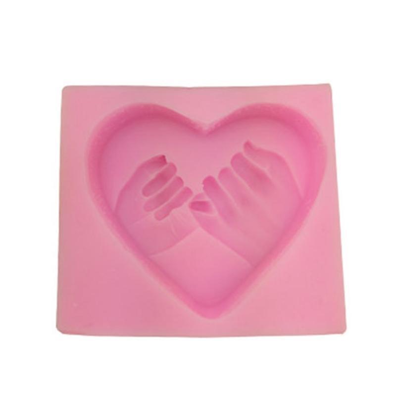 Heart Shape Hand Hook Soap Molds Chocolate Candy Molds Cake Soap Decorating Gift