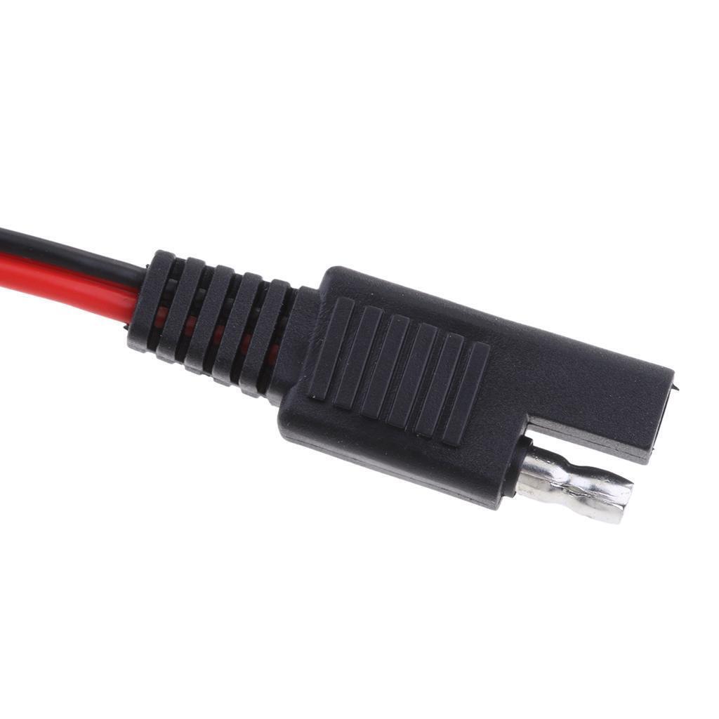 Premium 18AWG SAE to Alligator Clips Extension Cable Battery Jumper Booster