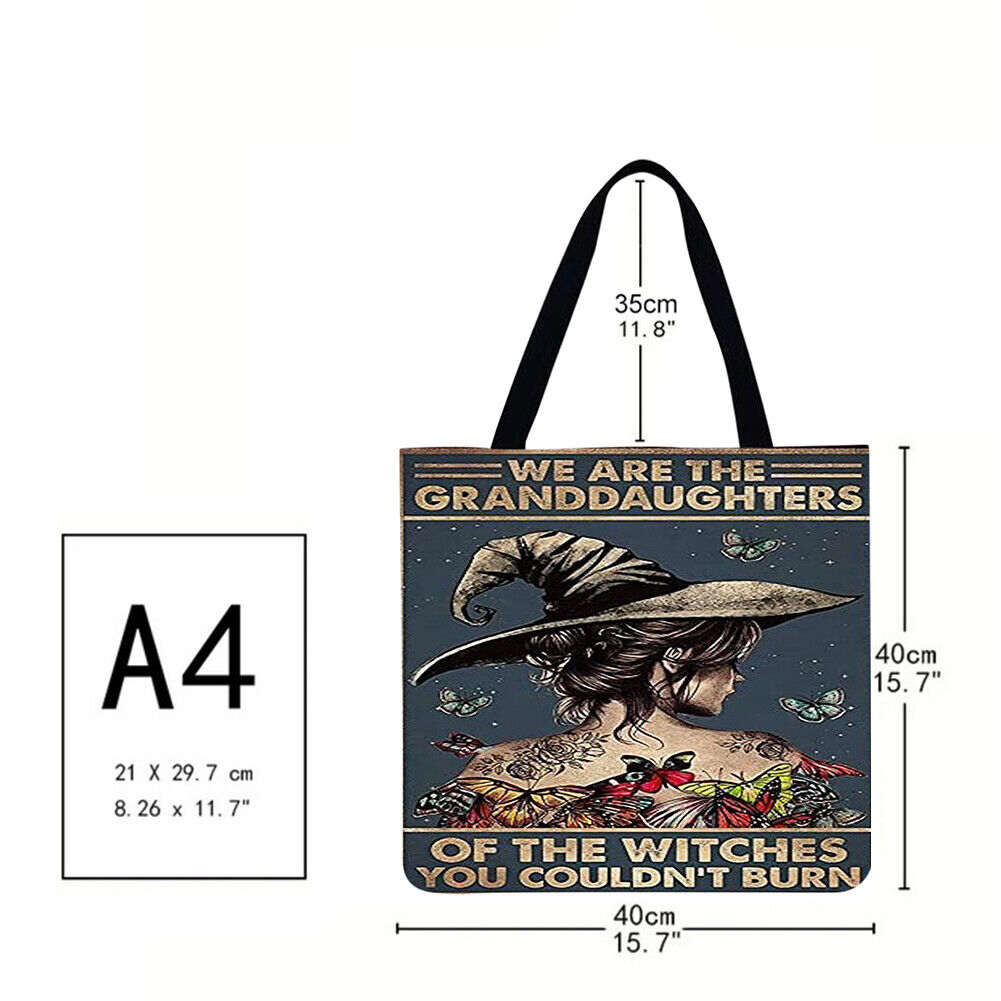 Girl in hat Printed Shoulder Shopping Bag Casual Large Tote Handbag