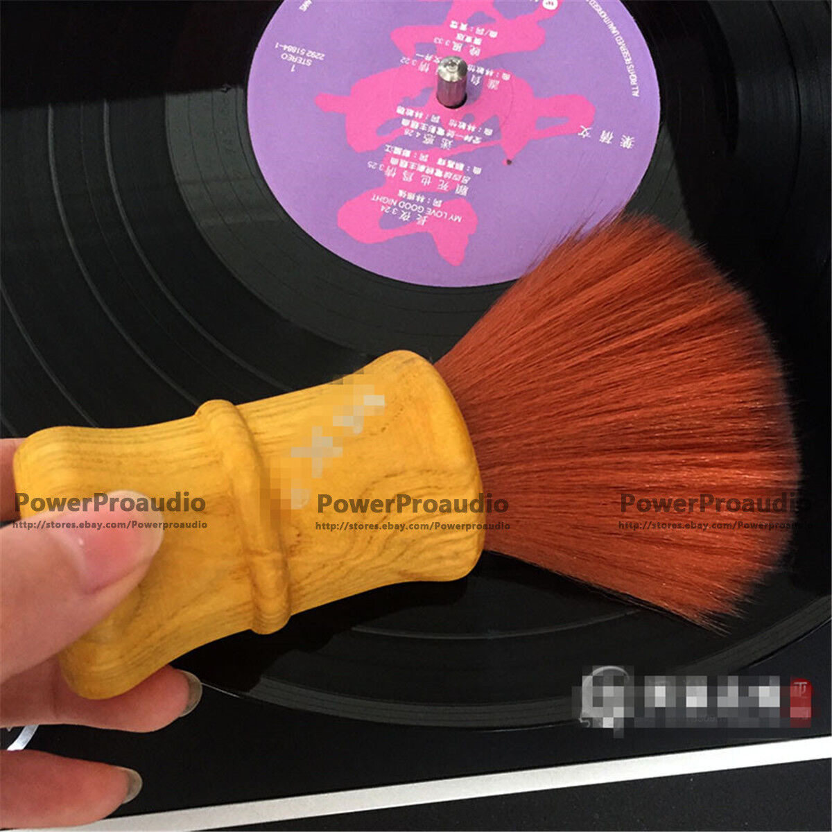 LP Vinyl Record Cleaning Kit Anti Static Carbon Fiber Brush Soft Cleaner