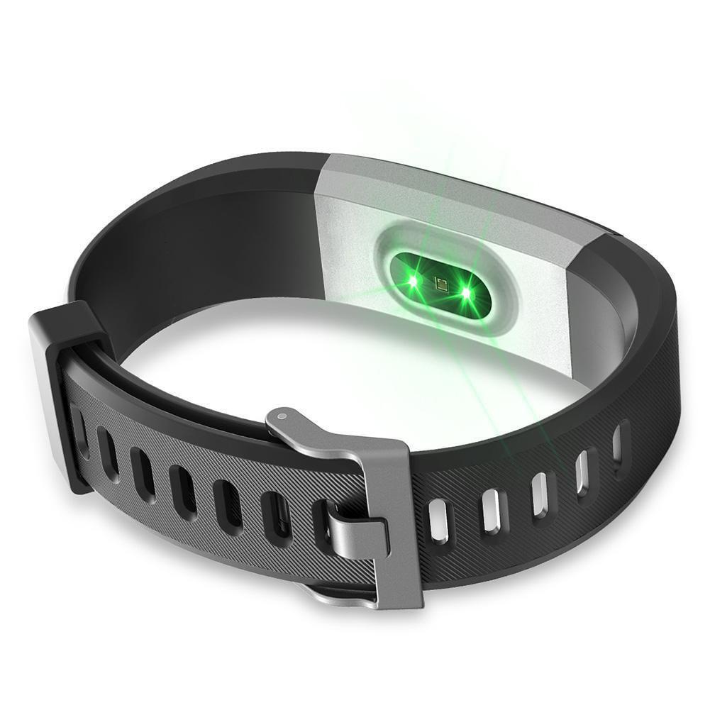 Silicone Sport Wrist Strap Watch Band for ID115Plus HR Smartwatch (Black)