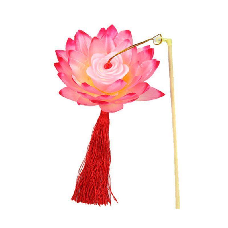 Portable Amazing Blossom Lotus Flower Light Lamp Party Glowing Lanterns For Gift