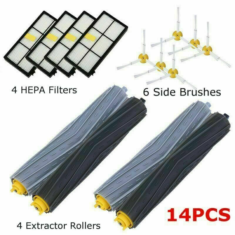 14 PCS Accessories for iRobot Roomba 800 870 880 900 980 Replacement Brushes Kit