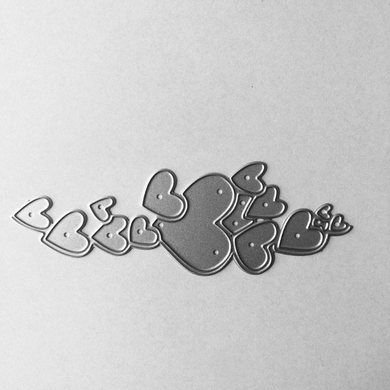 Love Hearts Metal Cutting Dies Stencil Scrapbooking DIY Album Stamp Paper Card
