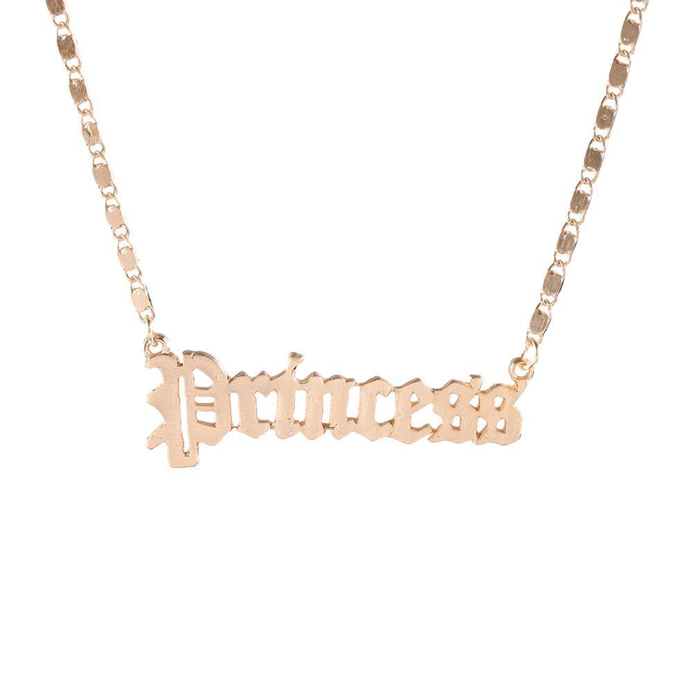 Gifts Princess Blessed Honey Angel Babygirl Bib Necklace Letter Pendants
