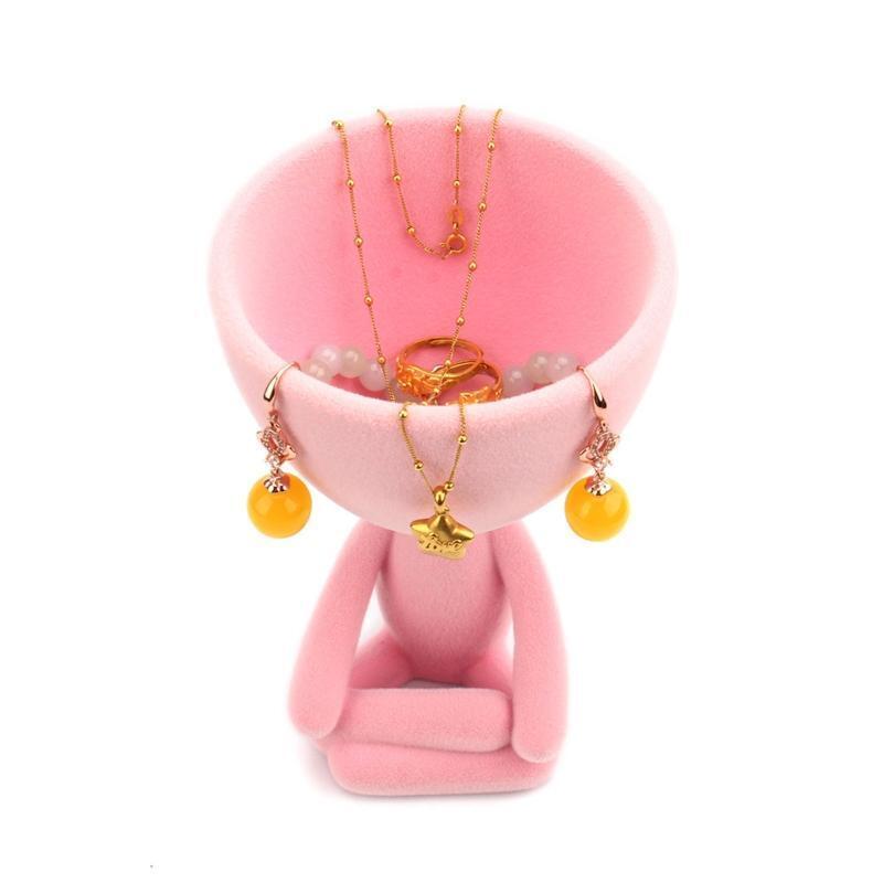 Cartoon Lipstick Ring Holder Jewelry Case Decorative Cosmetic Storage Display