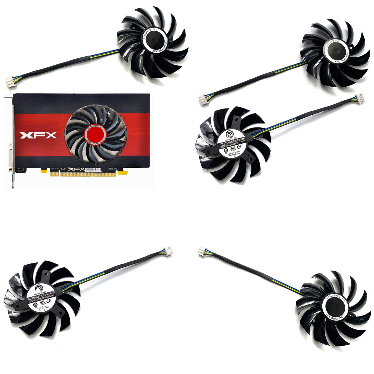 Cooling Fan for XFX RX560 550 460 2GB/4GB Edition OC Video Graphics Card Fan A2U