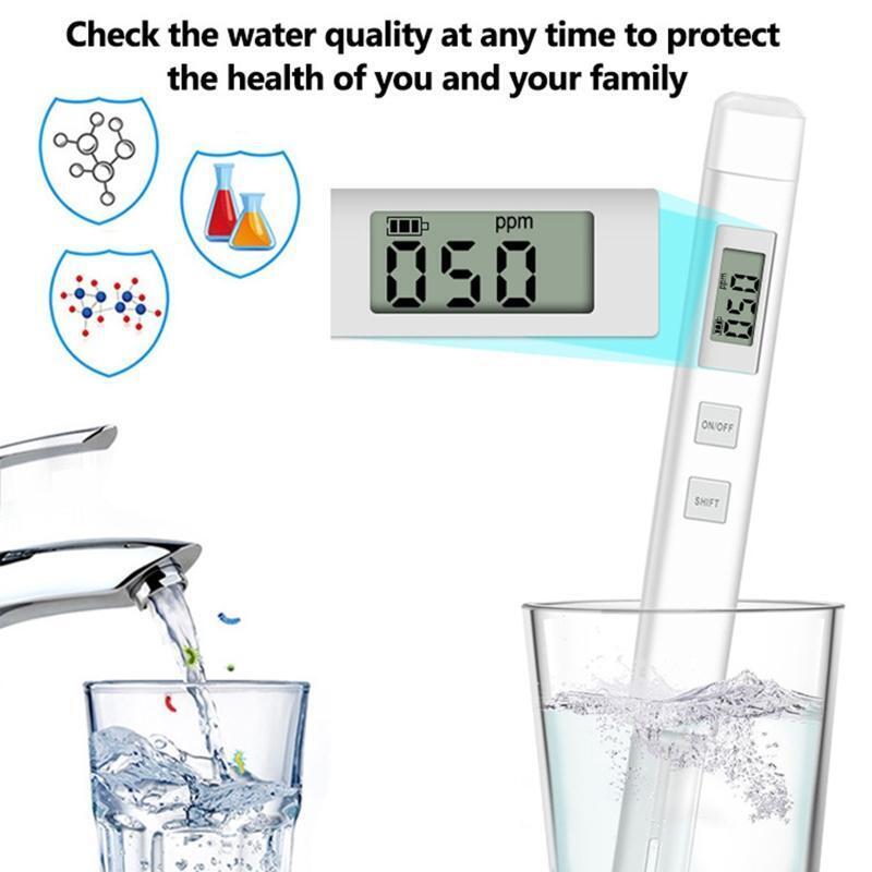TDS Water Quality Monitor Pen Tester Meter Portable LCD Screen Digital Easy Read
