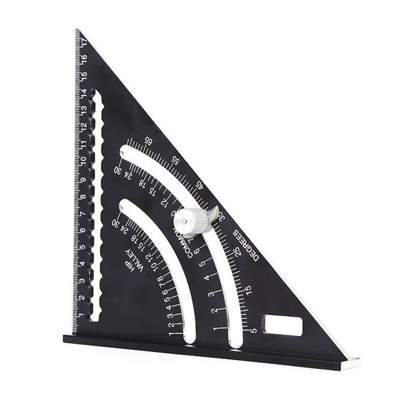 7" Metric Angle Protractor Triangle Ruler Woodworking Line Ruler Measuring Gauge