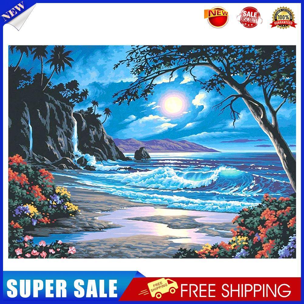 5D DIY Diamond Painting Moon Tide Embroidery Full Drill Cross Stitch Kits