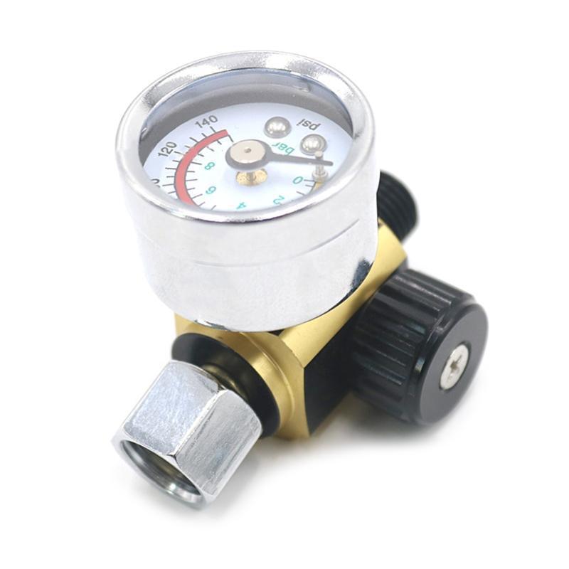 1/4 Inch Air Filter Pressure Regulator w/ Pressure Gauge and Oil Water Separator