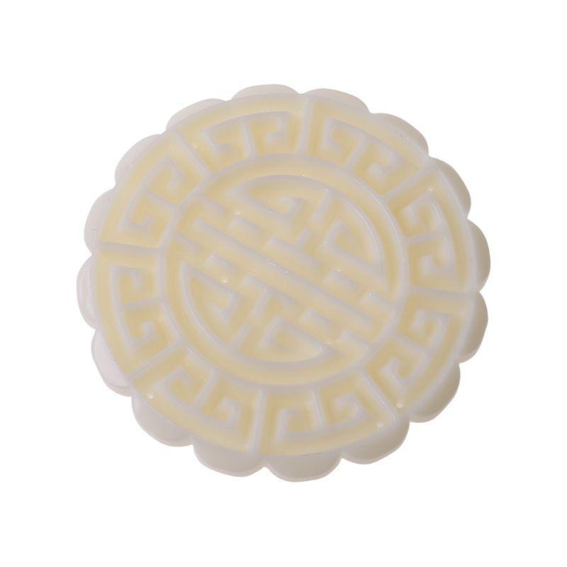 100g Mooncake Mold 4 Flowers Stamps Round Barrel Hand Press Moon Cake Pastry DIY