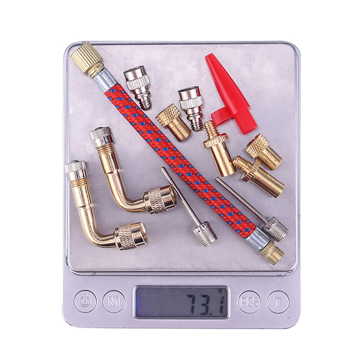 Bicycle Air Valve Adapter Kit Connector Extender Valve Adapter Inflator Tube