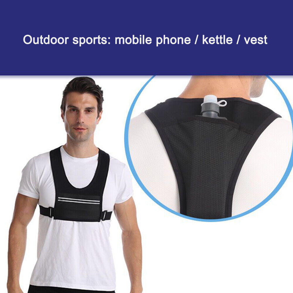 Men Women Reflective Cell Phone Undershirt Bag Breathable Running Vest Bags